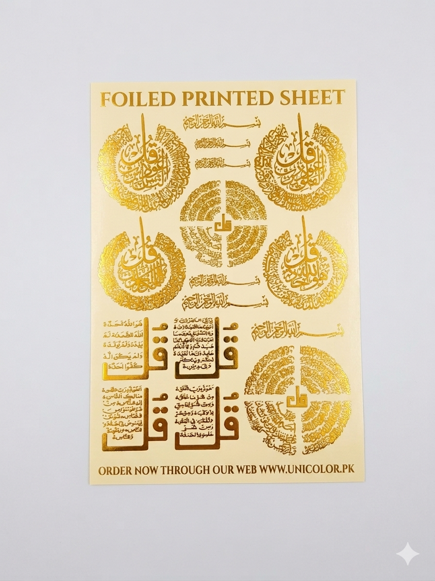Transparent Foiled Printed Sticker Sheets for Resin Art
