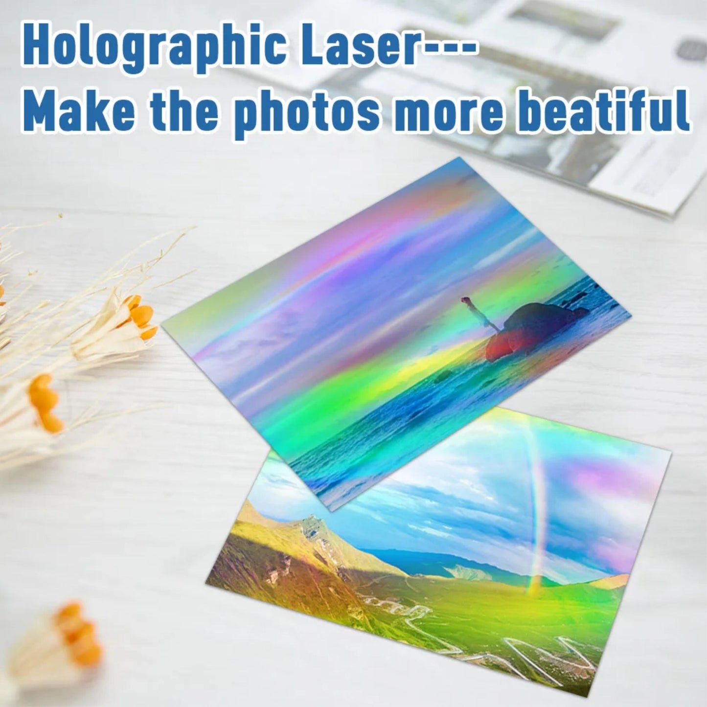 A4 Holographic Cold Lamination Sheets add a vibrant shine while protecting documents. No heat required. Order now!