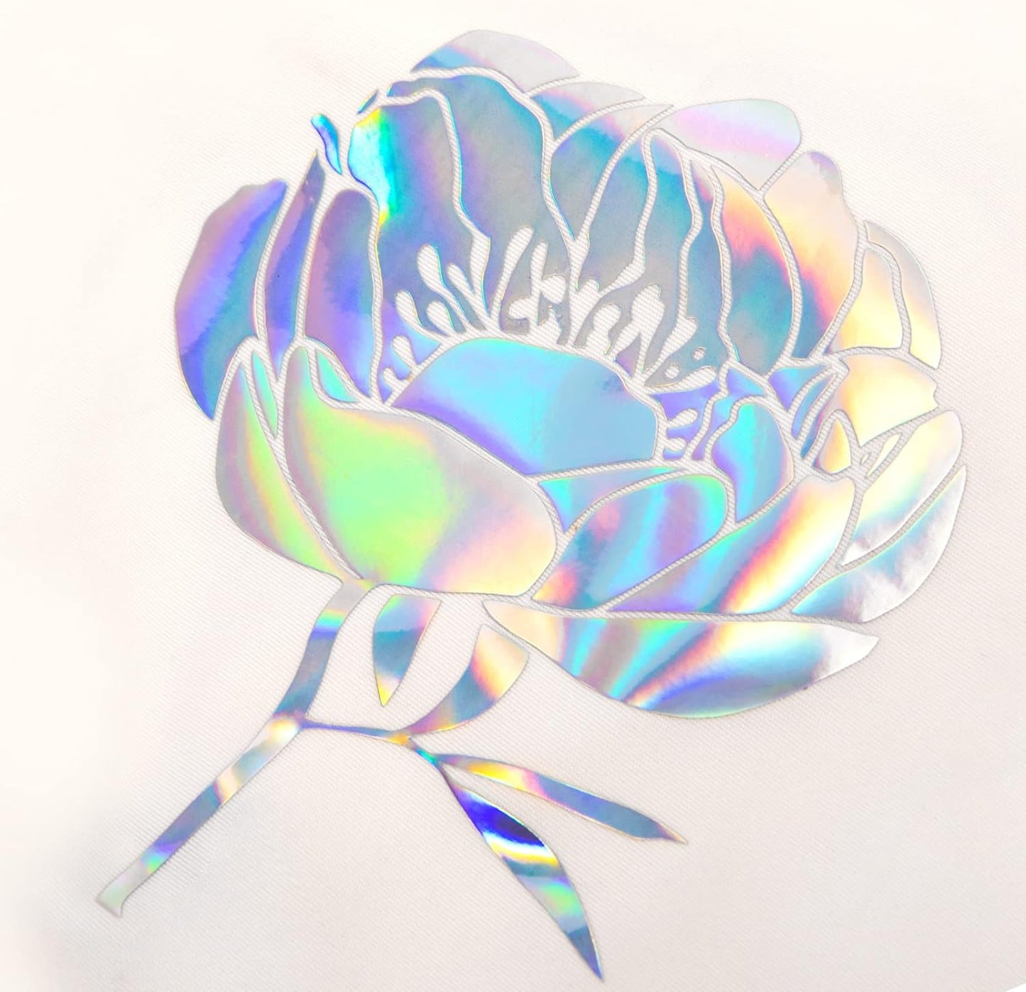 Silver Holographic Heat Transfer Vinyl Sheet – 10 x 36 Inches