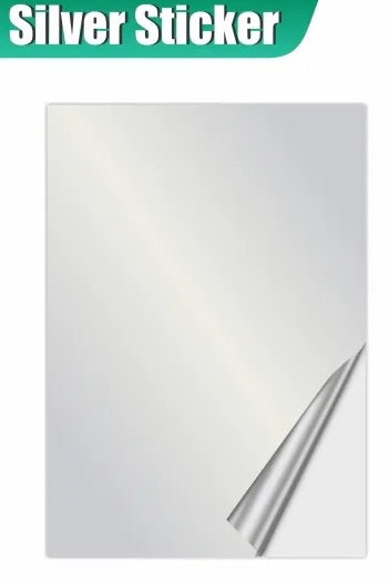 A4 vinyl plain gold & silver sticker sheets for inkjet printers