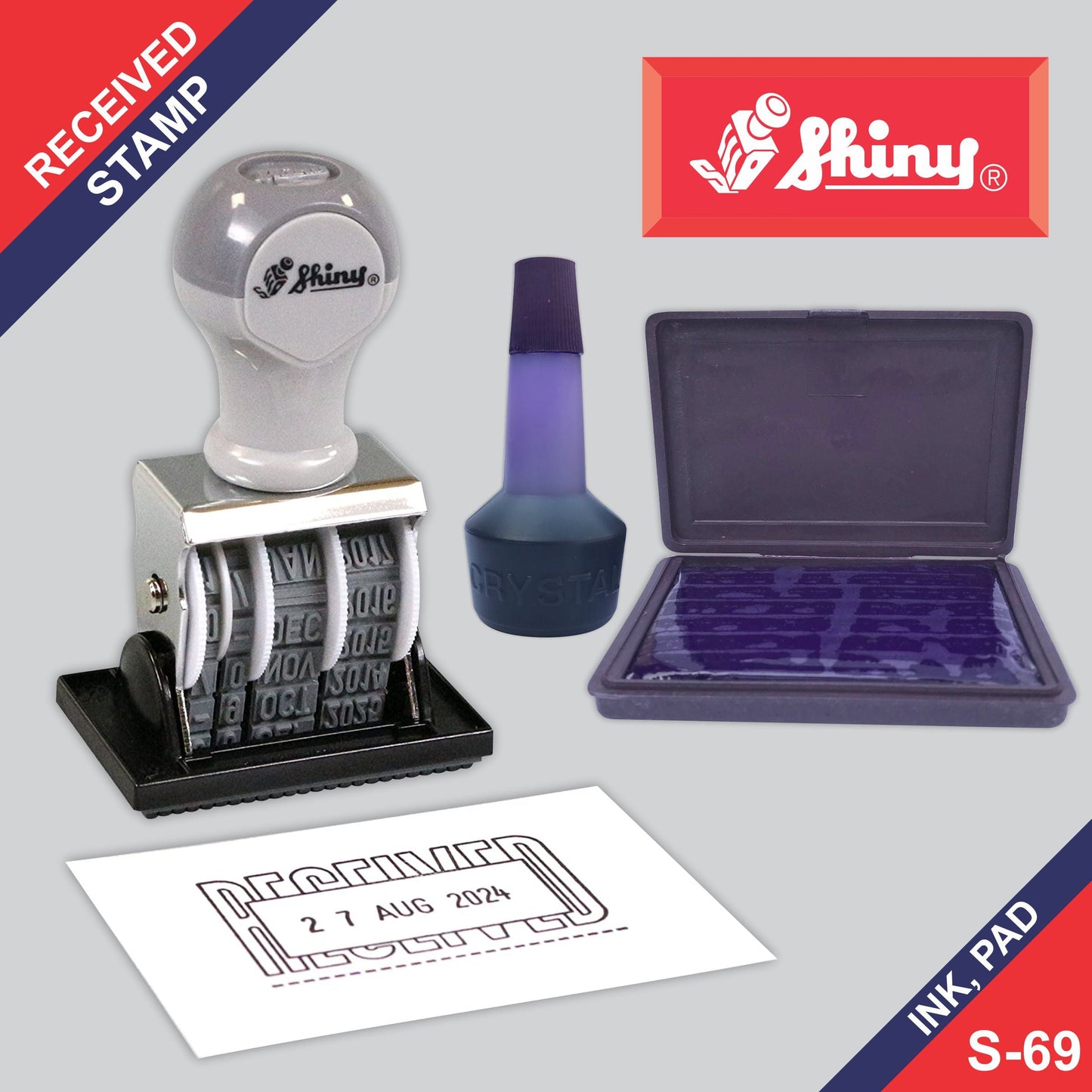 S-69 Shiny “RECEIVED” Stamp