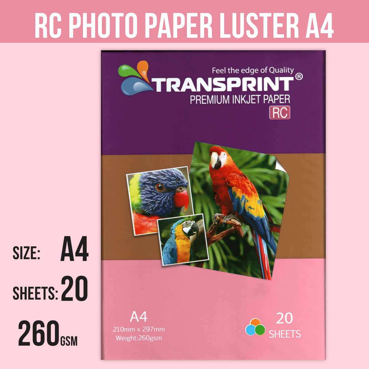 Transprint Paper Transprint A4 LUSTER PHOTO PAPER – unicolor