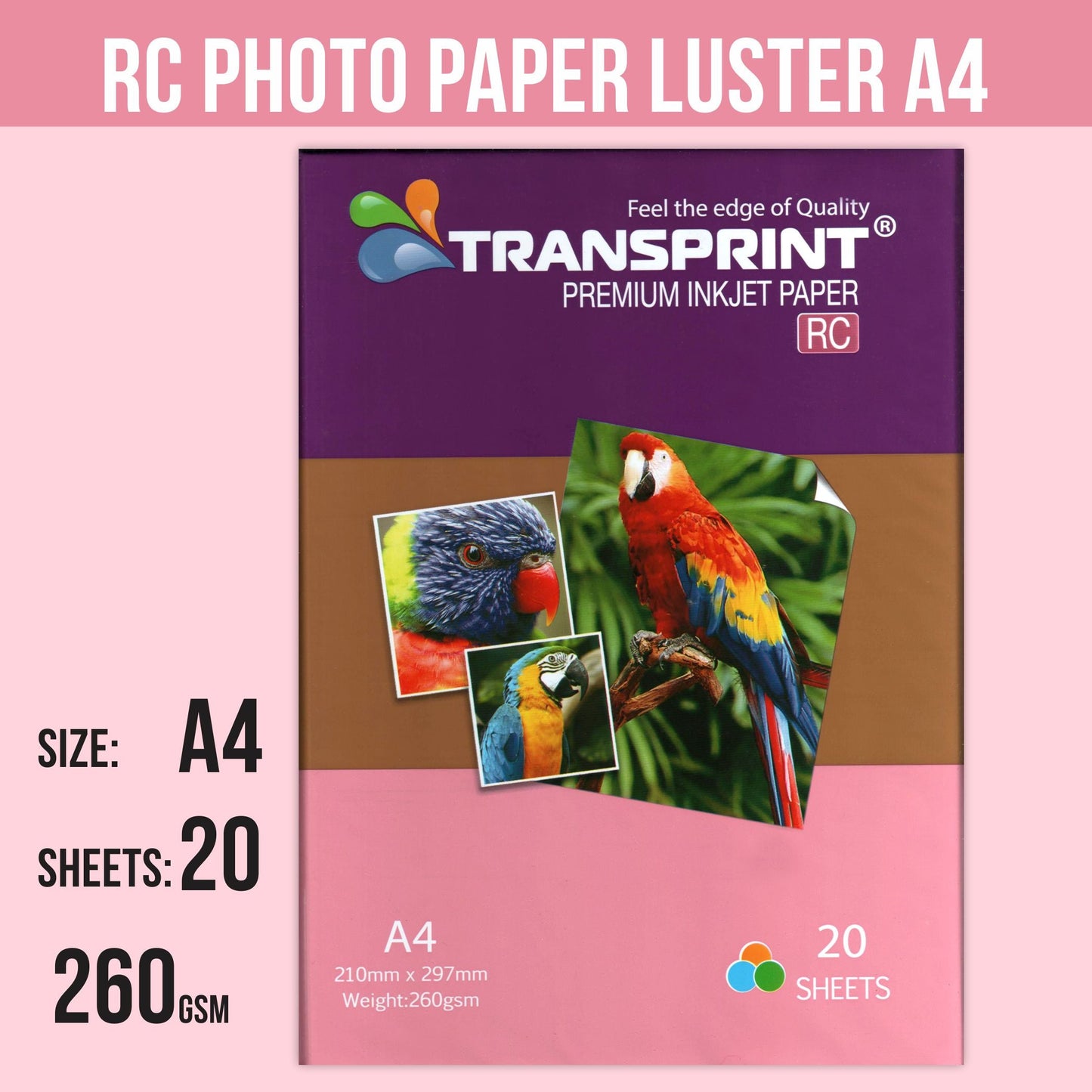 Transprint A4 LUSTER PHOTO PAPER