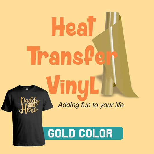 Heat Transfer Golden Vinyl Sheet 10 x 36 Inches