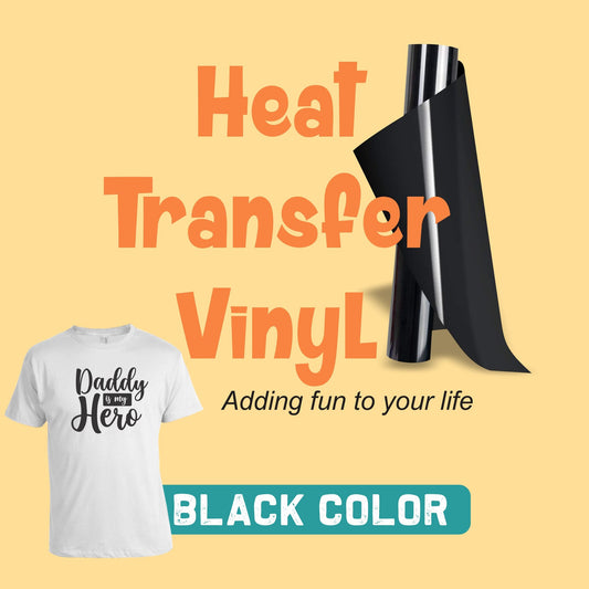 Black Heat Transfer Vinyl Sheet – 10 x 36 Inches
