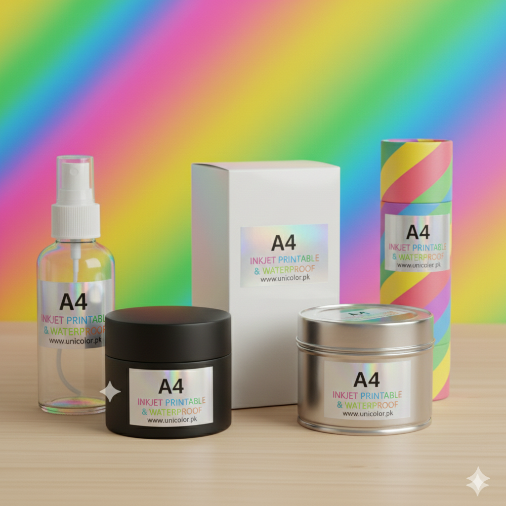 A4 Vinyl Rainbow Silver for inkjet printers (waterproof)