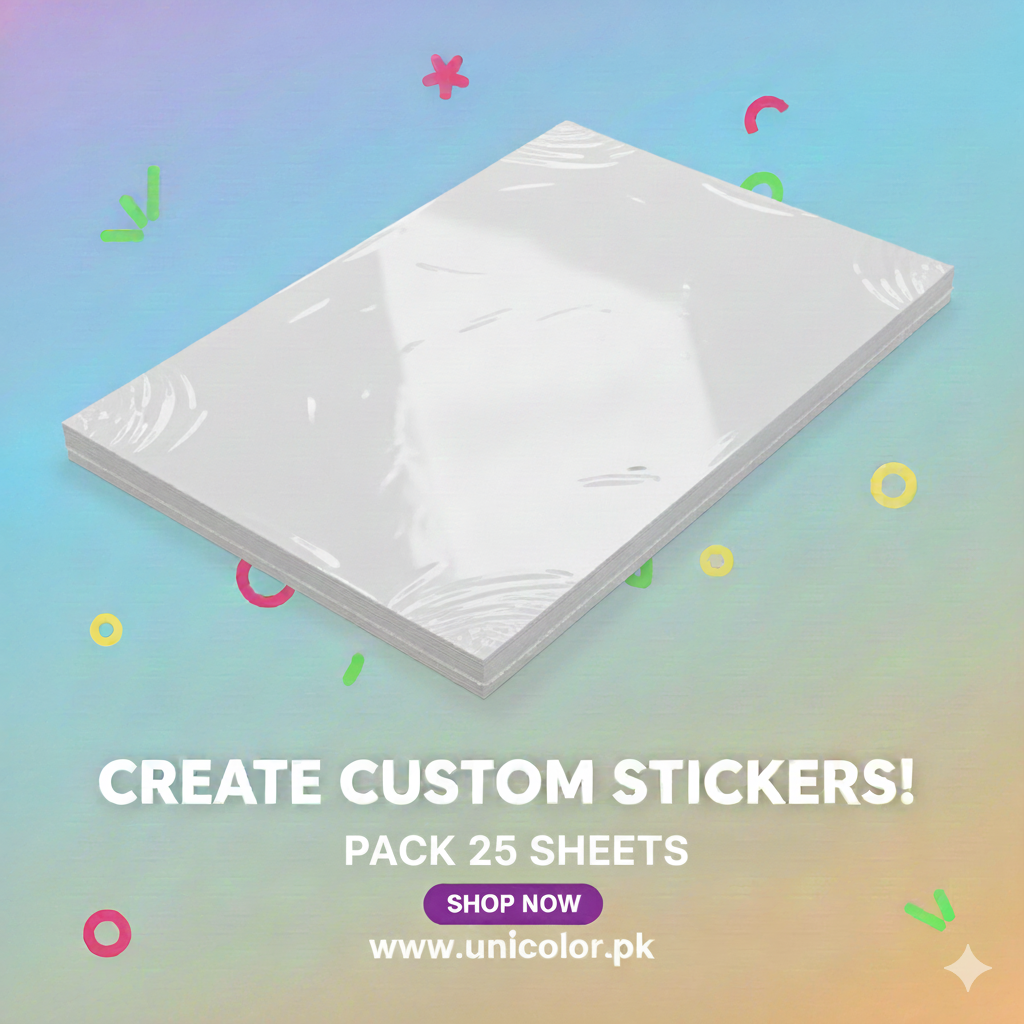 A4 Glossy sticker sheets for Laser printers