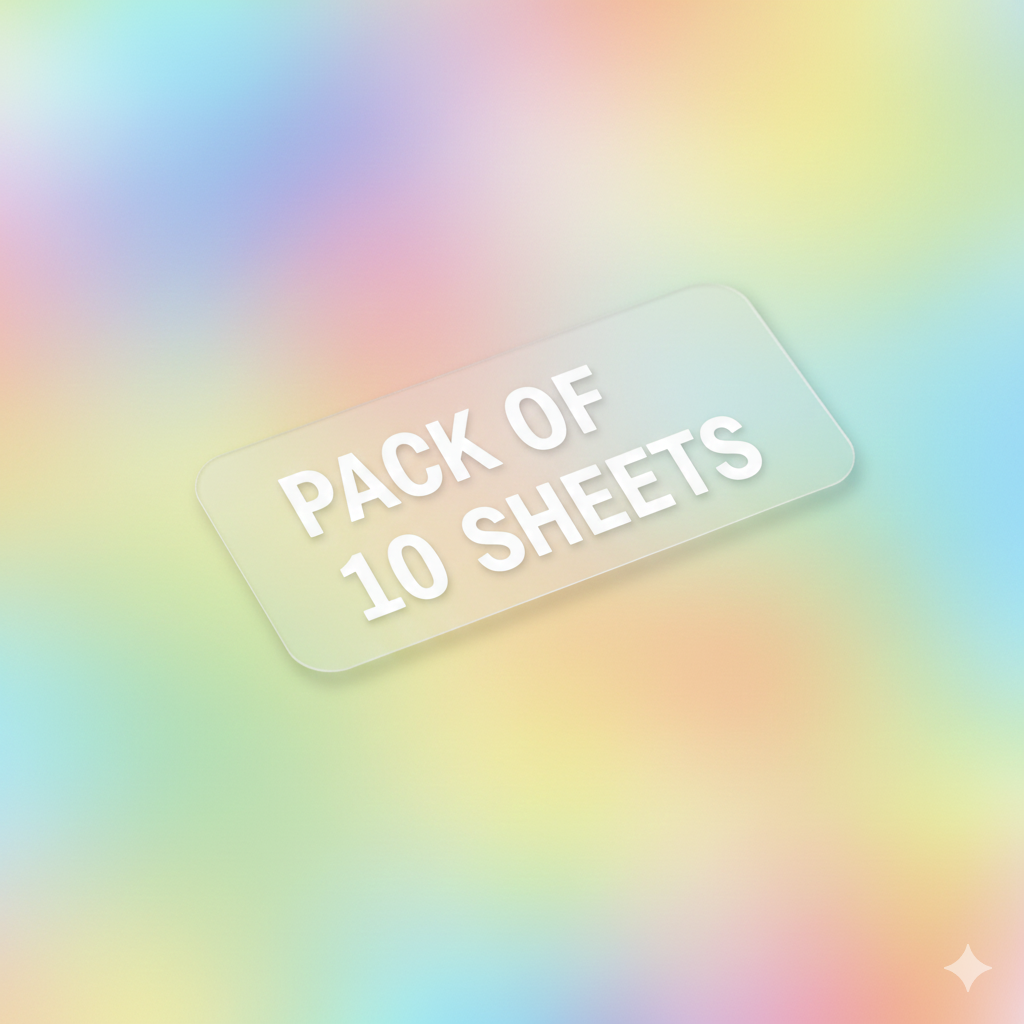 A4 RAINBOW PENTAGON TEXTURE LAMINATION SHEET