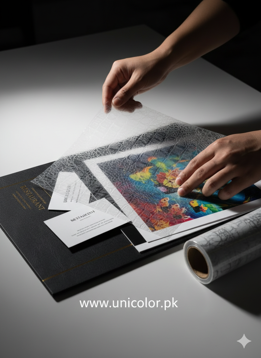 Cold Lamination Sheet – Crocodile Leather Texture