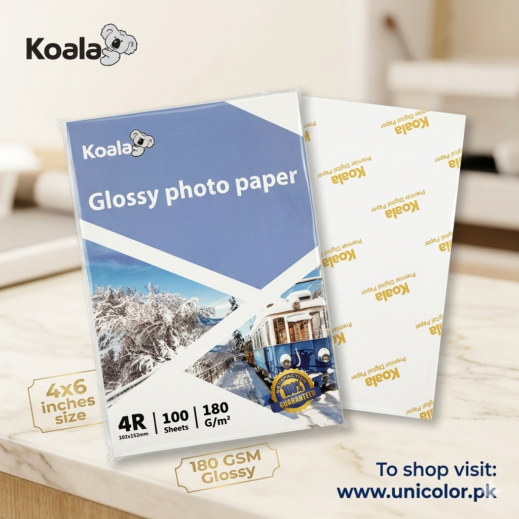 KOALA 4x6 Glossy Photo Paper 180GSM – (1 Pack = 100 Sheets)