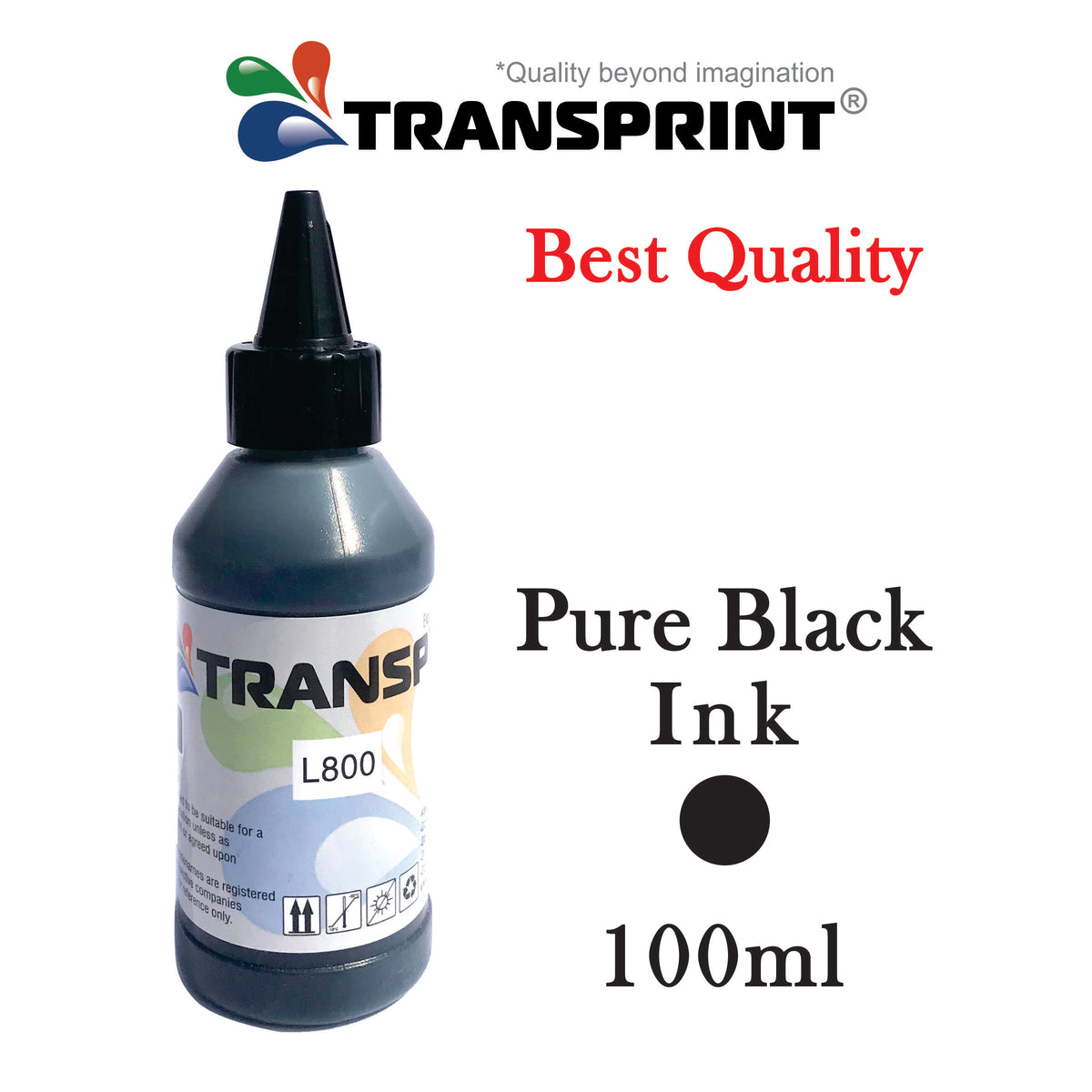 Trans Mix Ink Transprint Black Dye Ink – 100ml – unicolor