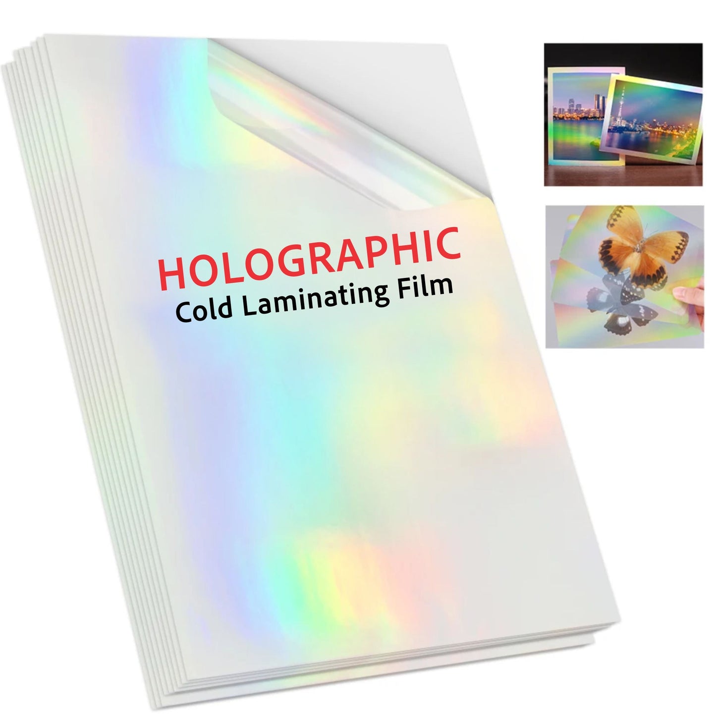 A4 Holographic Cold Lamination Sheets add a vibrant shine while protecting documents. No heat required. Order now!