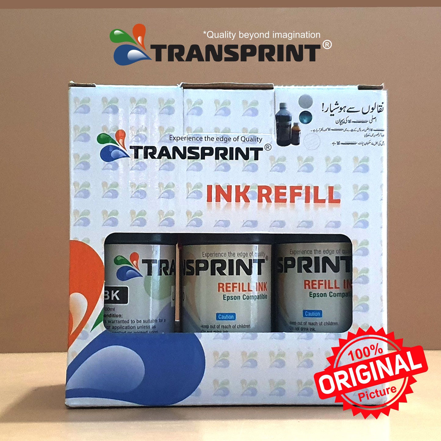 Transprint 6-Color Dye Ink Pack – 100ml Each (CMYK + Light Cyan + Light Magenta)
