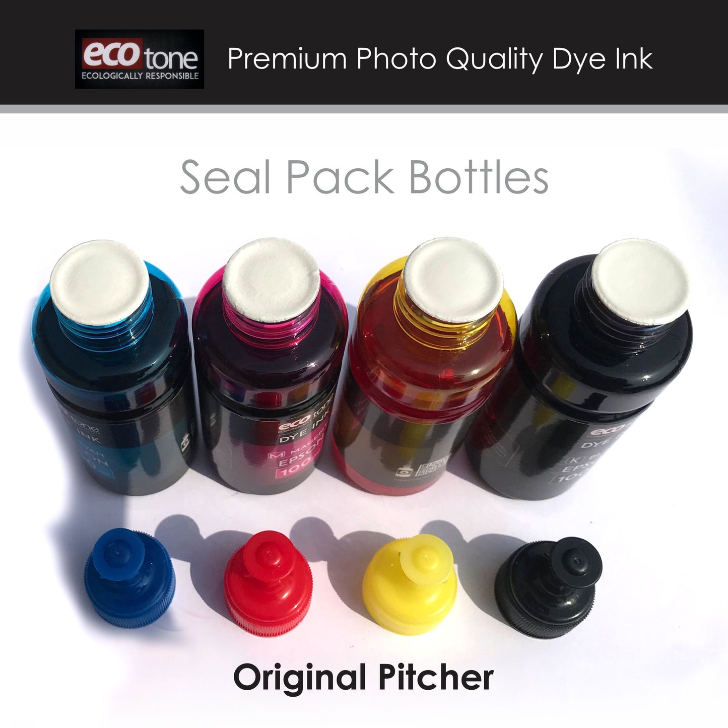 Premium Photo Quality Dye Ink – Eco Tone (4×100ml Set)