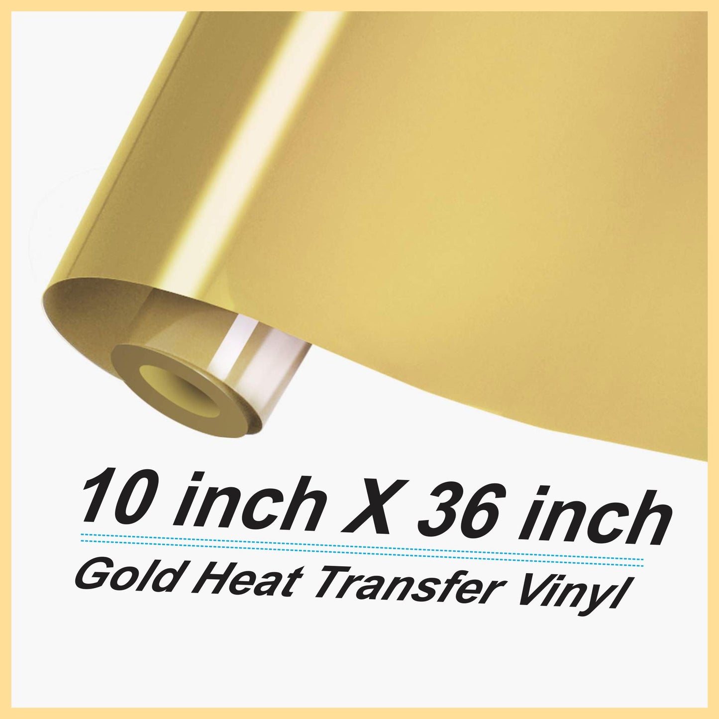 Heat Transfer Golden Vinyl Sheet 10 x 36 Inches