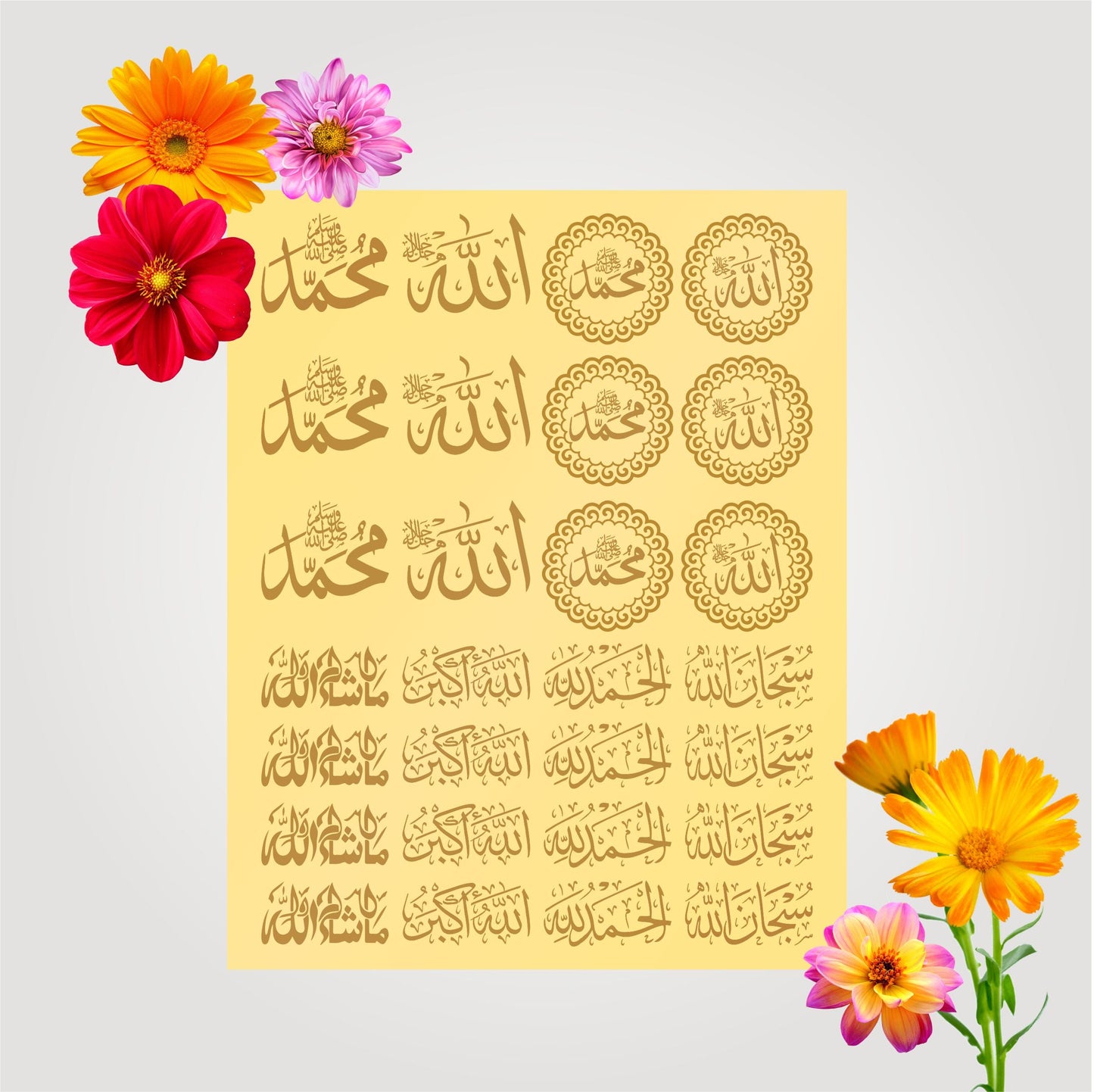 Transparent Foiled Printed Sticker Sheets for Resin Art