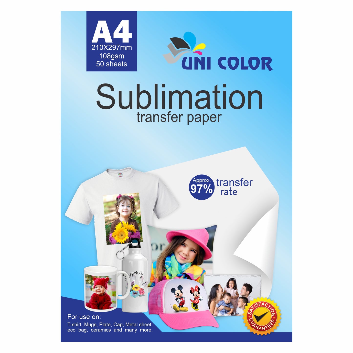 Premium A4 Sublimation Transfer Paper – 100 g/m² | Packs of 10 / 50 / 100 Sheets