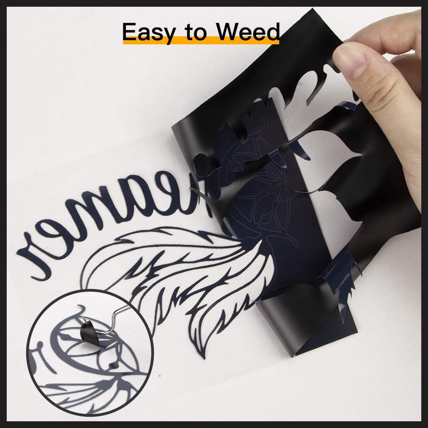 Black Heat Transfer Vinyl Sheet – 10 x 36 Inches