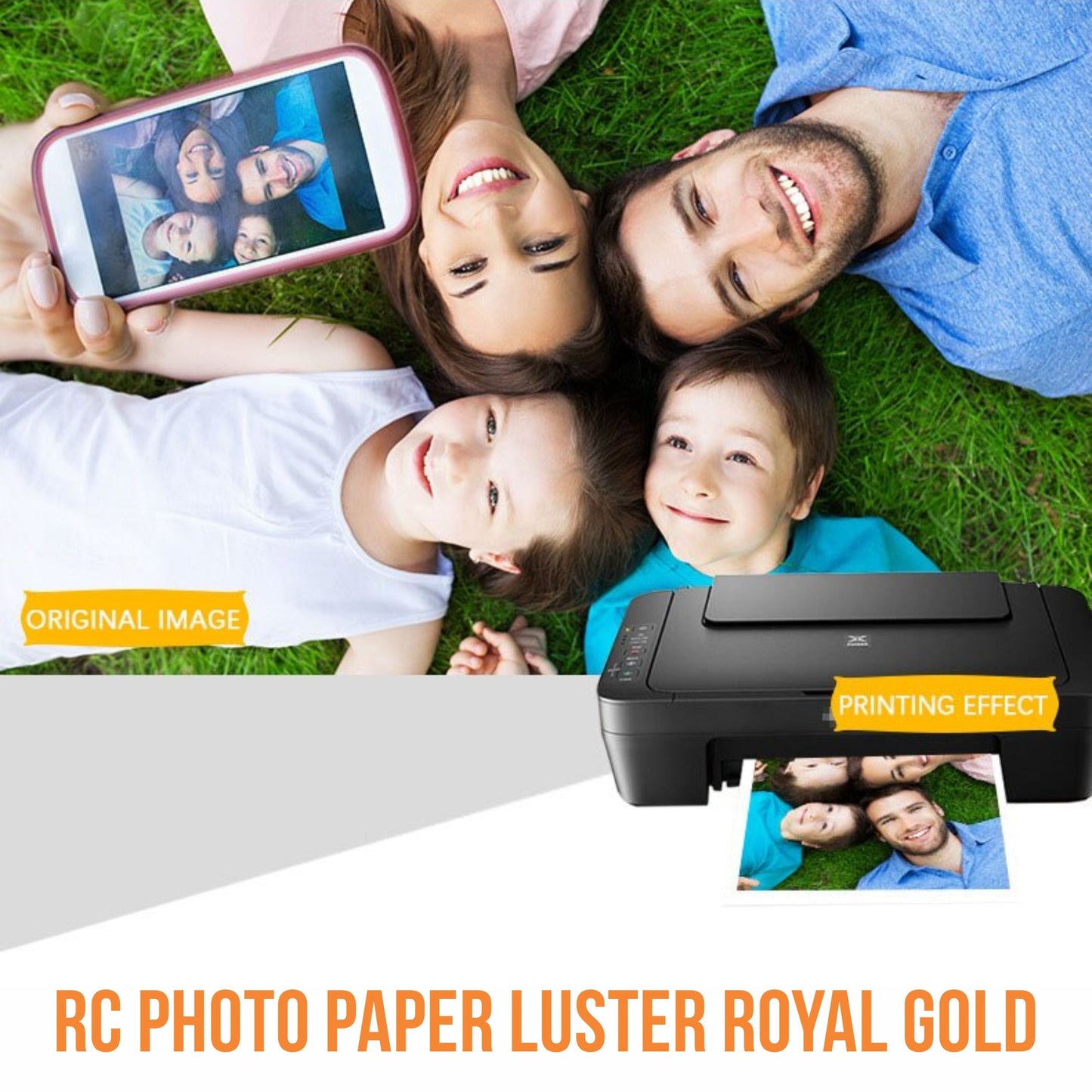 Royal Gold Luster Photo Paper 260GSM – 4x6" & 5x7" (1 Pack = 100 Sheets)