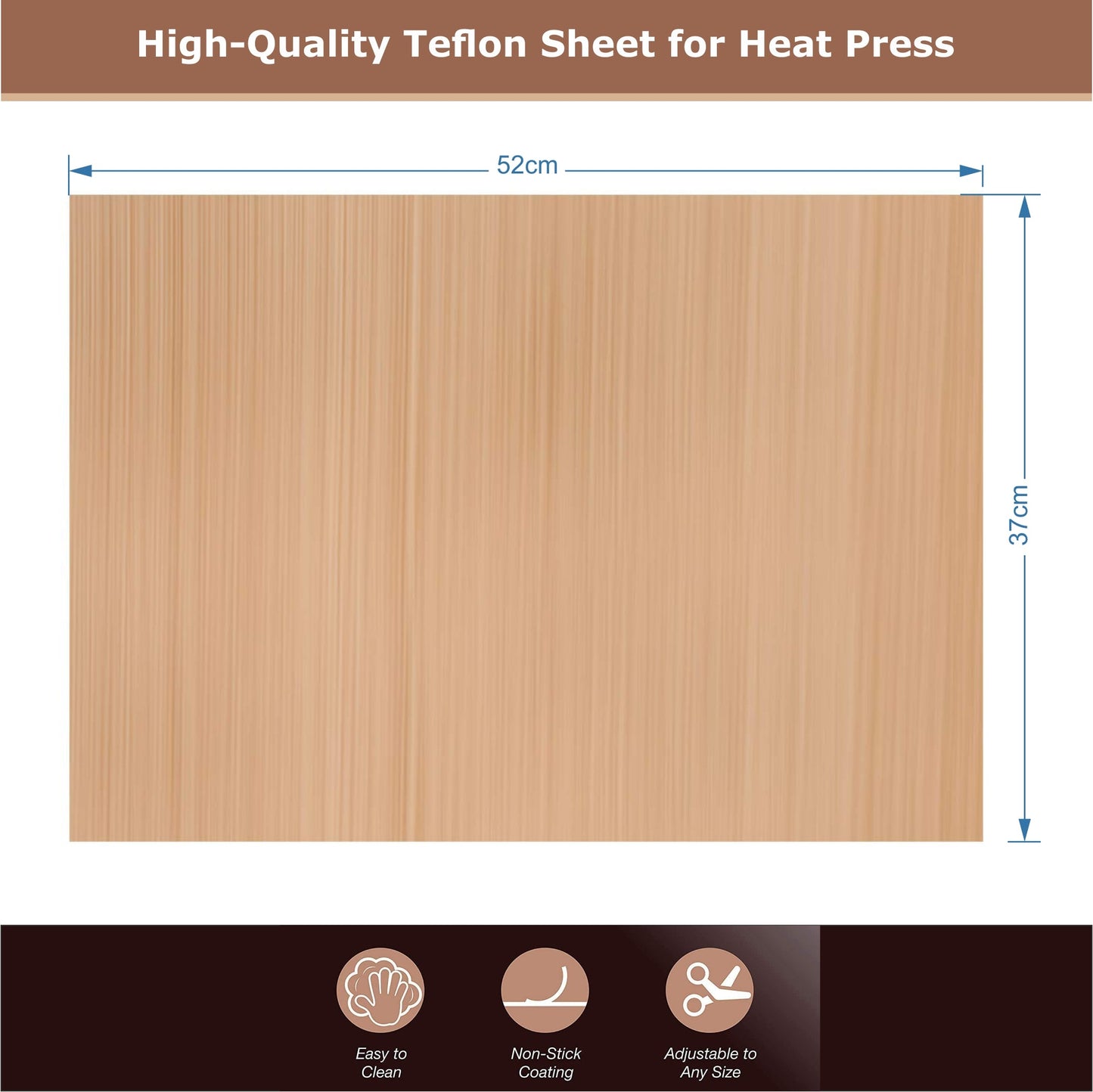 High-Quality Teflon Sheet for Sublimation – 37 x 52 cm (Pack of 2)