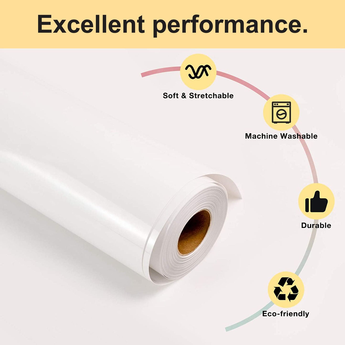 White Heat Transfer Vinyl Sheet 10 x 36 Inches