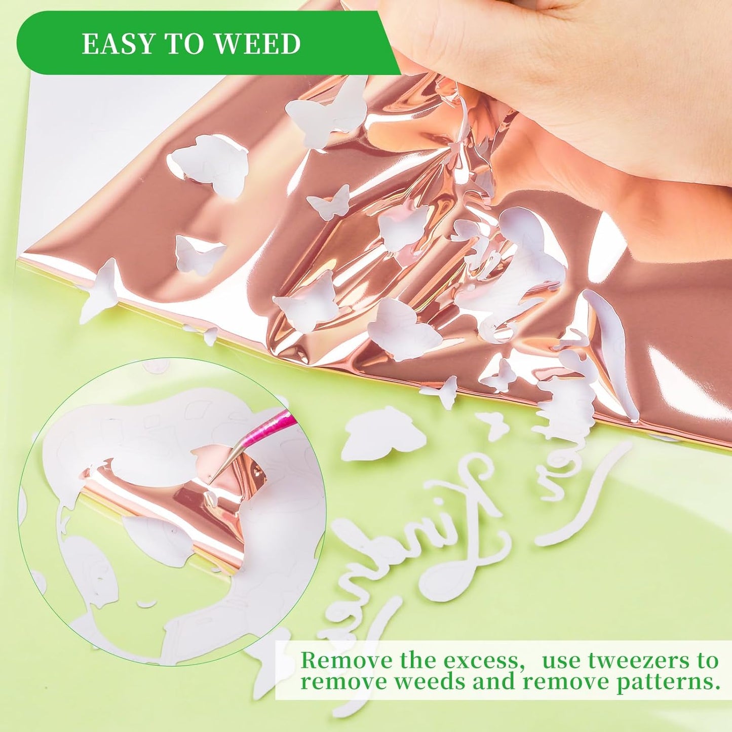 Rose Gold Heat Transfer Vinyl Sheet 10 x 36 Inches