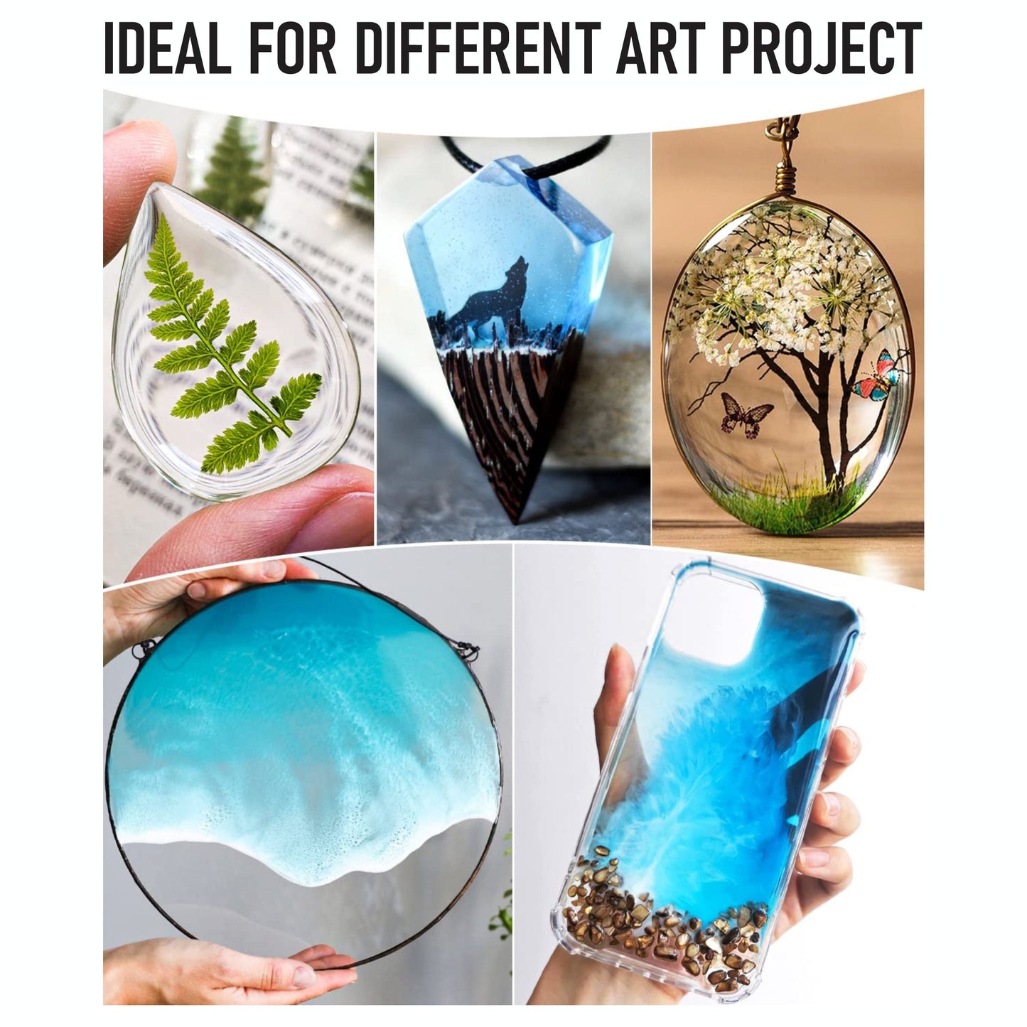 Crystal Clear Epoxy Resin & Hardener Set (1:0.5 Mix Ratio) – 100ml, 500ml & 1000ml