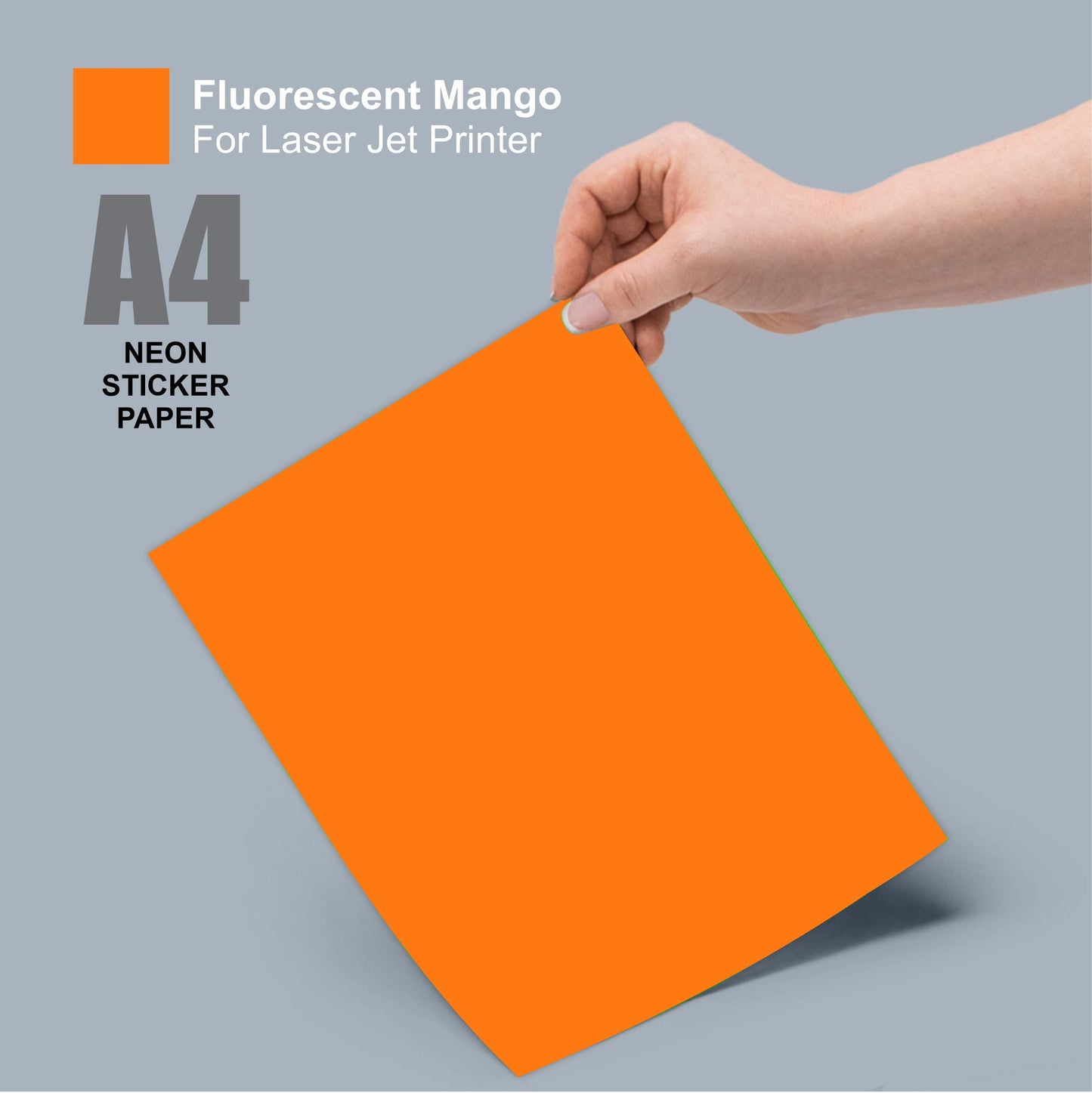 Fluorescent Sticker Paper A4 for Laser Jet Printer