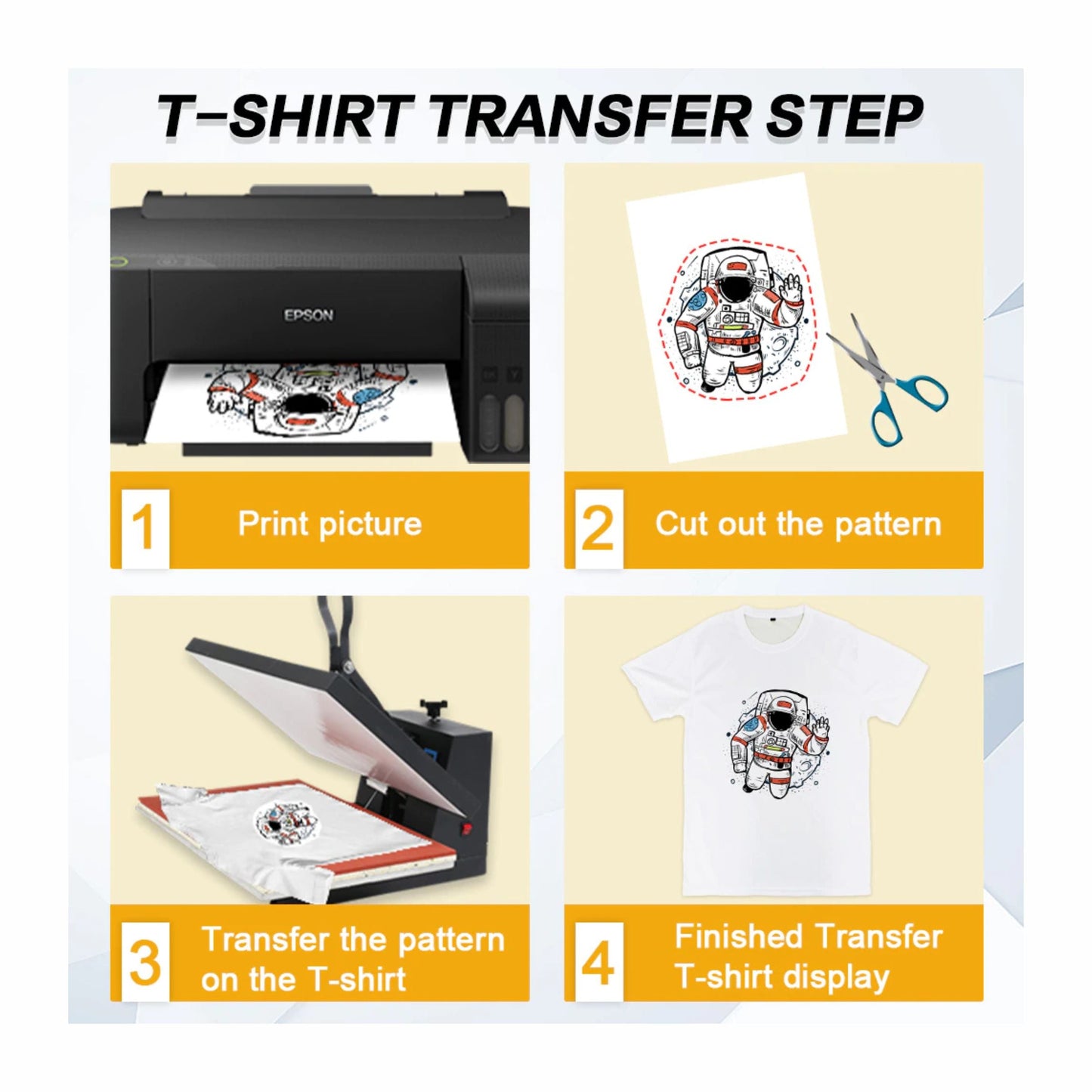 Premium A4 Sublimation Transfer Paper – 100 g/m² | Packs of 10 / 50 / 100 Sheets