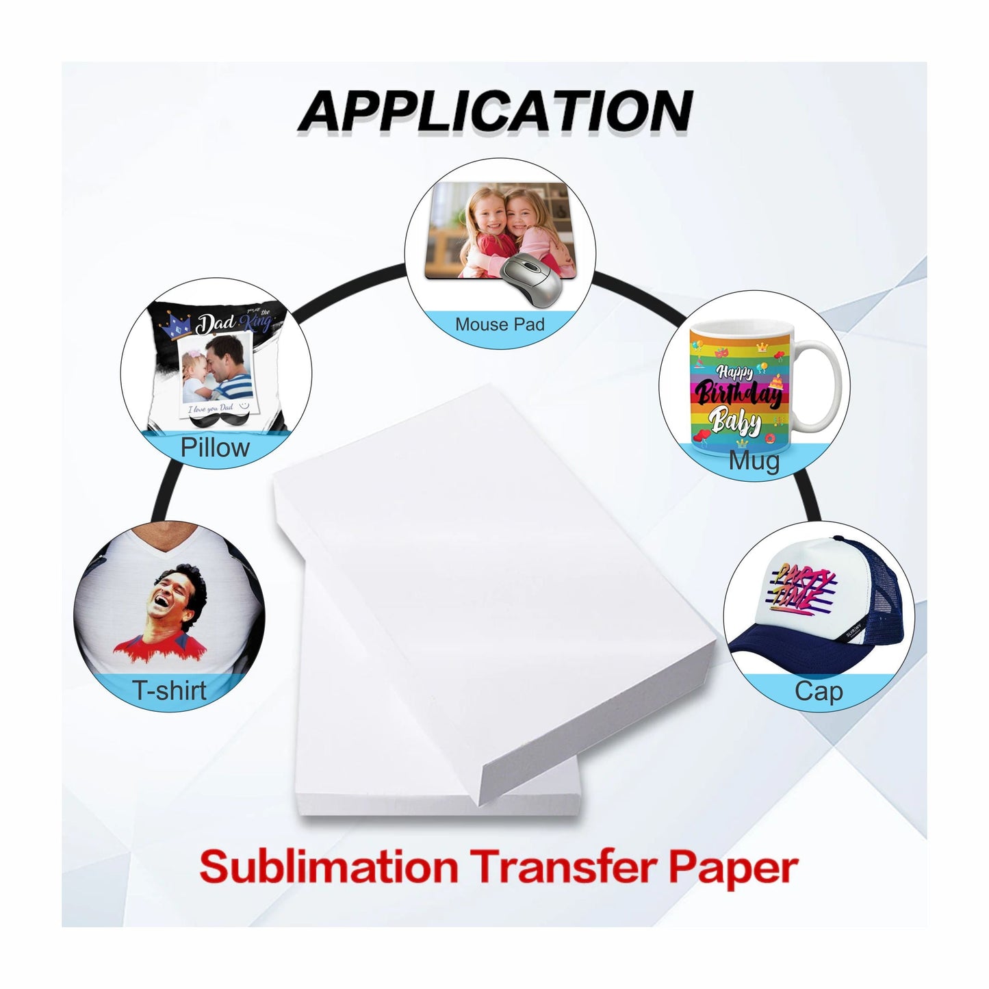 Premium A4 Sublimation Transfer Paper – 100 g/m² | Packs of 10 / 50 / 100 Sheets