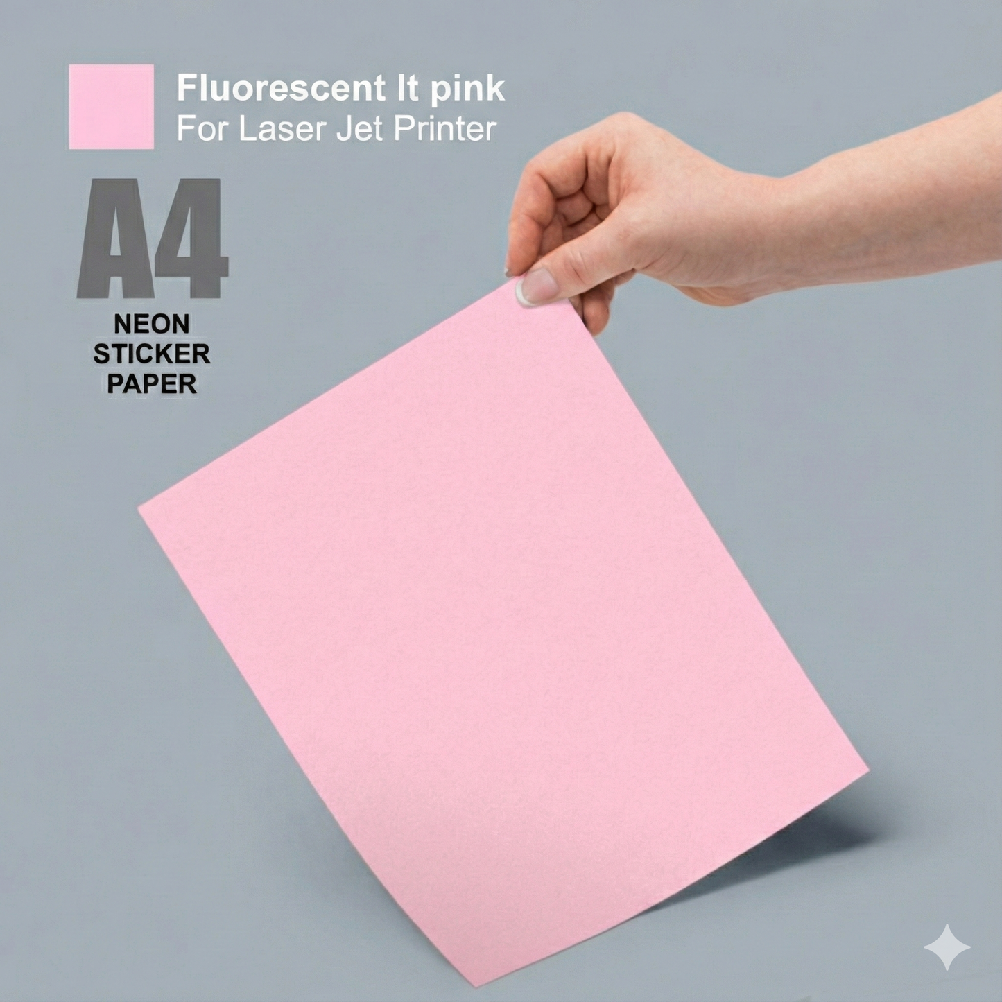 Fluorescent Sticker Paper A4 for Laser Jet Printer