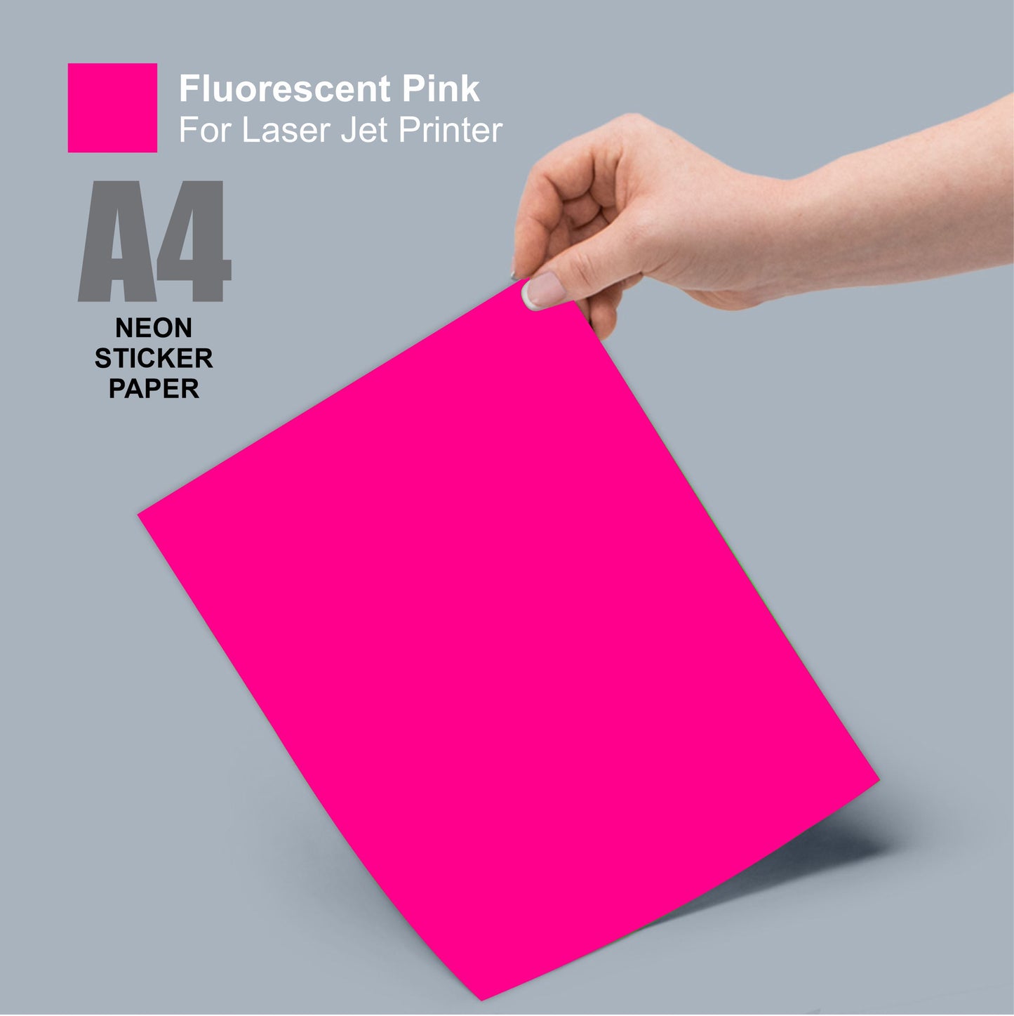 Fluorescent Sticker Paper A4 for Laser Jet Printer