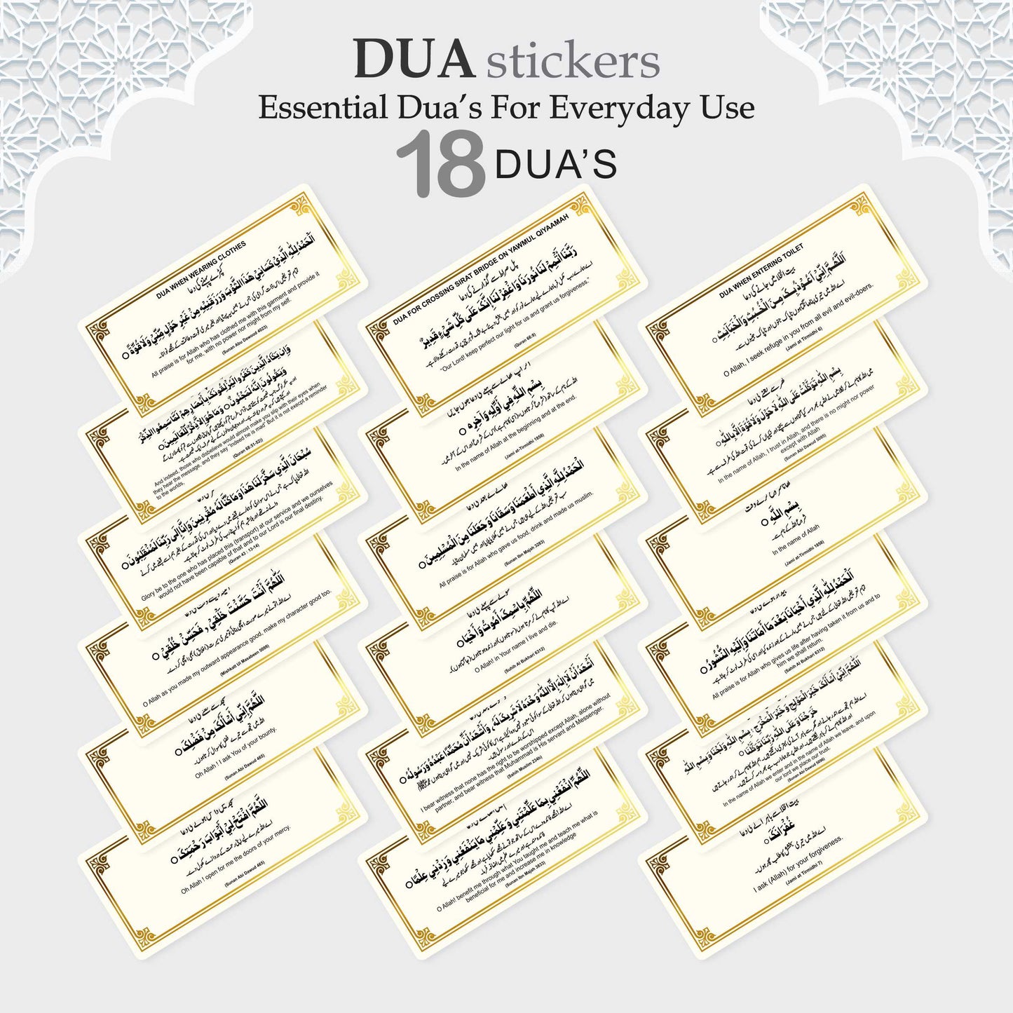 18 Essential Dua's Pack for Daily Routine Life